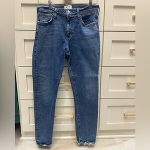 Agolde Toni Mid Rise Straight Leg Ankle Length Jeans